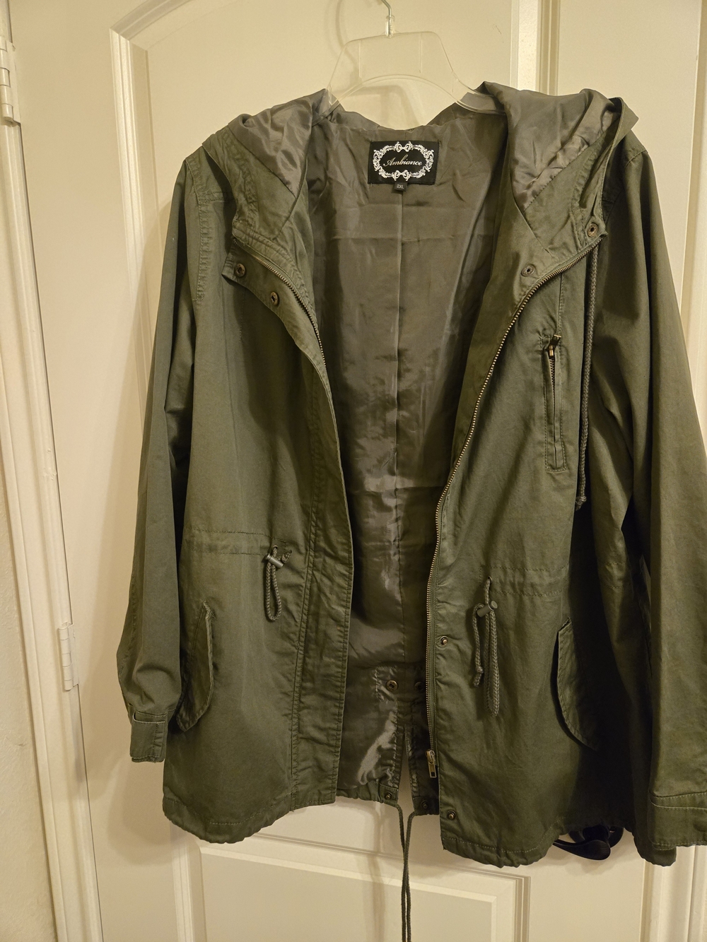 Ambiance Olive Green Hooded Field Jacket